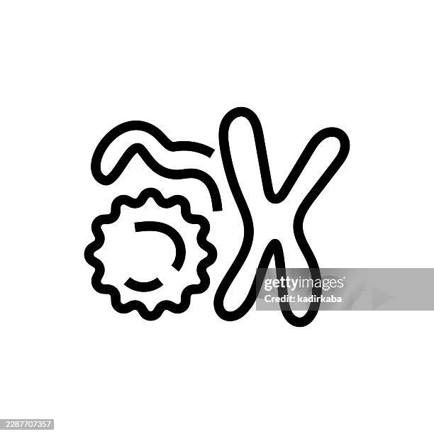 microbiome line icon - microbiome stock illustrations