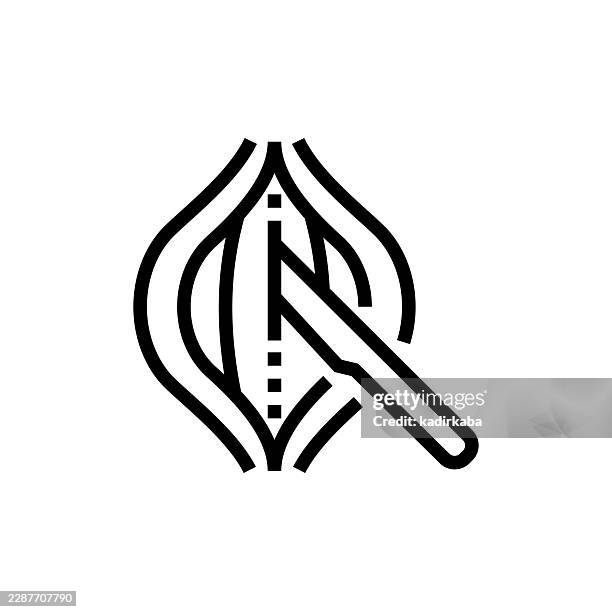 open surgery line icon - operating table stock illustrations