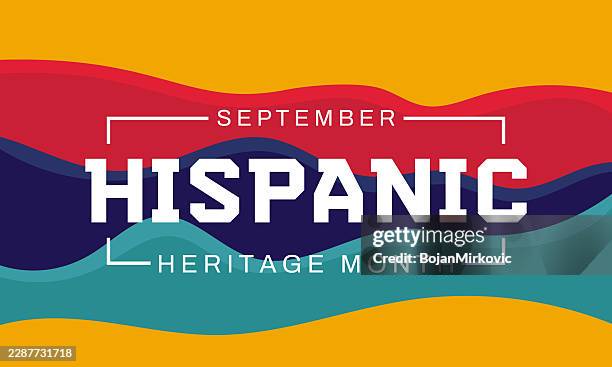 hispanic heritage month abstract poster, card. vector - hispanic heritage vector stock illustrations