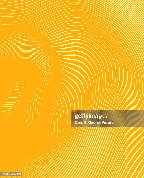 heap of flowing striped swirl pattern background and glitch technique - squeezing orange stock illustrations