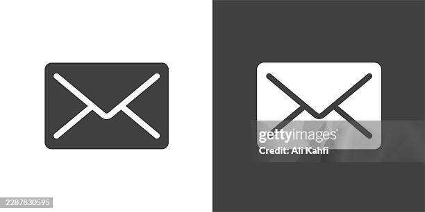 email glyph solid icon. solid icon that can be applied anywhere, simple, pixel perfect and modern style. - direct mail postcard stock illustrations