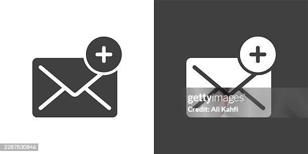 add mail glyph solid icon. solid icon that can be applied anywhere, simple, pixel perfect and modern style. - direct mail postcard stock illustrations