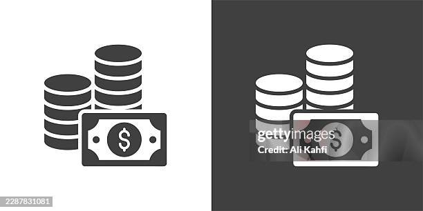 money glyph solid icon. solid icon that can be applied anywhere, simple, pixel perfect and modern style. - paycheck protection stock illustrations