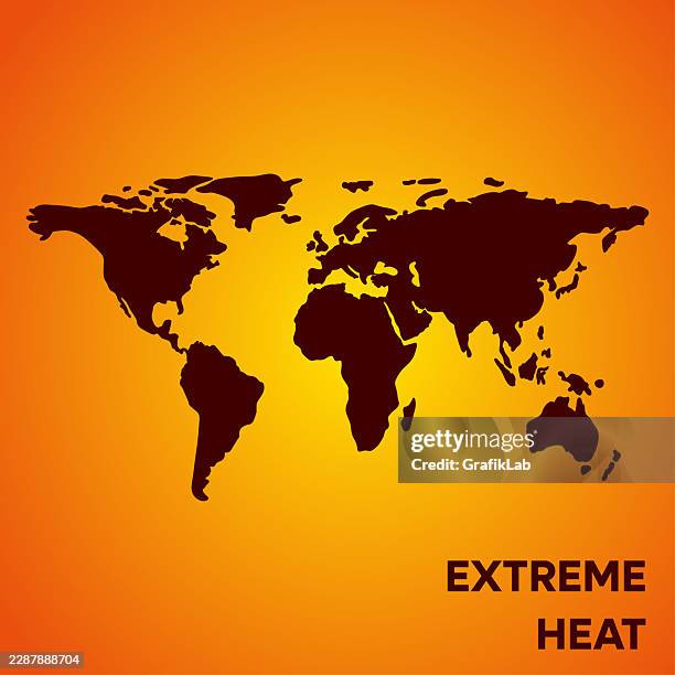global warming and continents map - drought africa stock illustrations