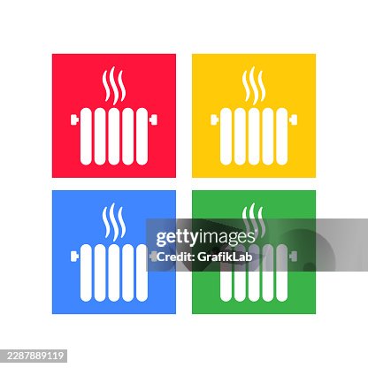 Heater panel set icon Heater panel set icon