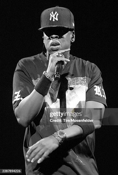 Jay-Z performs during the "Watch The Throne Tour" at HP Pavilion on December 14, 2011 in San Jose, California.