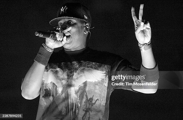 Jay-Z performs during the "Watch The Throne Tour" at HP Pavilion on December 14, 2011 in San Jose, California.