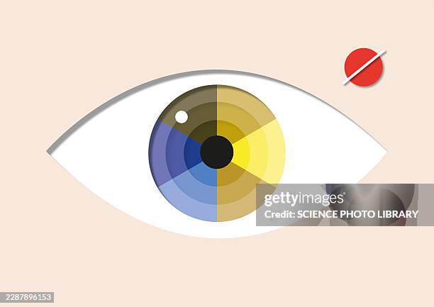 protanopia, conceptual illustration - genetic disorder stock illustrations