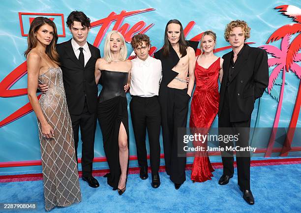 Kaia Gerber, Homer Gere, Hayes Warner, Igby Rigney, Jordan Roth, Evan Rachel Wood and Graham Campbell attend FX's "The Shards" World Premiere at SVA...