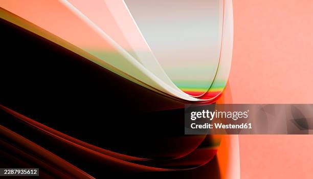 abstract dynamic curve with soft orange gradient and copy space - fruit macro stock illustrations