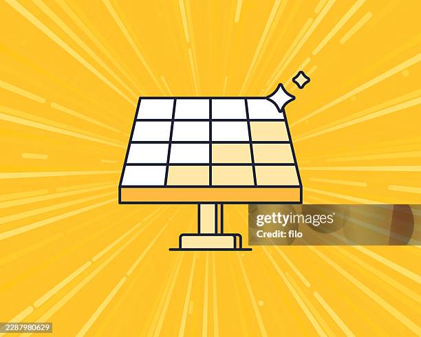 solar power solar panel green power company symbol design element icon - electric meter stock illustrations