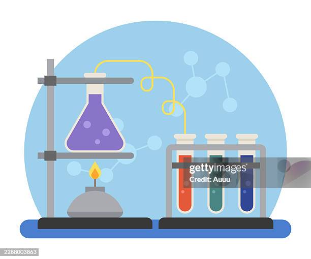 science concept icon - chemistry beaker stock illustrations