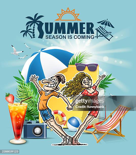holiday village - tiki bar stock illustrations