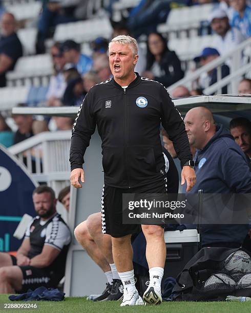 Hartlepool United manager Lee Clark during the pre-season friendly match between Hartlepool United and Fleetwood Town at Victoria Park in Hartlepool,...