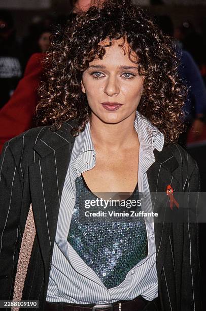Italian actress Valeria Golino attends the Second Annual MTV Movie Awards at Walt Disney Studios in Burbank, California, 5th June 1993.
