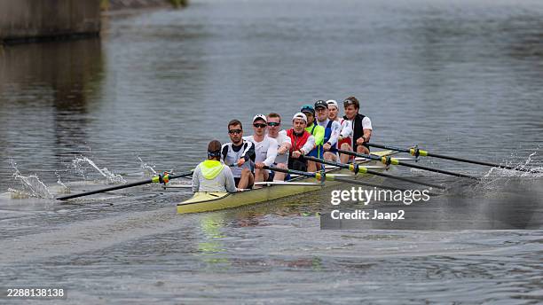 coxed eights rowing team - rowing boat stock pictures, royalty-free photos & images
