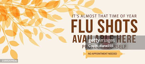fall flu shot poster template - flu shot stock illustrations