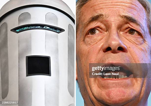 In this composite image a comparison has been made between Count Binface, a satirical candidate and Reform UK Leader Nigel Farage. Reform UK Leader...