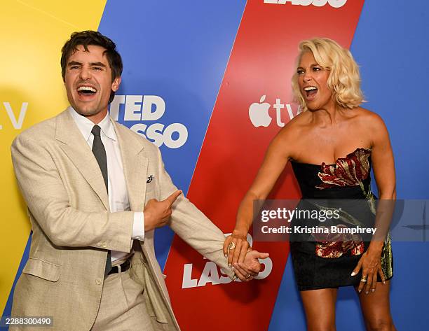 Phil Dunster and Hannah Waddingham at Apple TV+'s "Ted Lasso" Season 4 New York Premiere held at BAM Harvey Theater on August 04, 2026 in New York,...