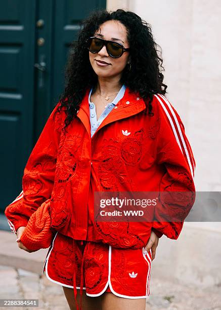 Street Style at Copenhagen Spring 2027 Fashion Week Street Style on August 05, 2026 in Copenhagen, Denmark.