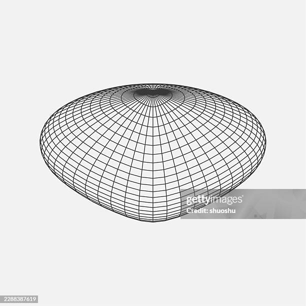 black and white 3d twisted ellipse cube line wireframe pattern - white 3d cube stock illustrations