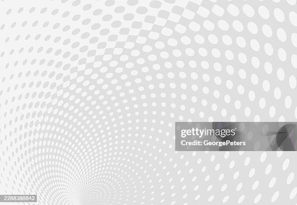 halftone pattern tunnel abstract backgrounds - strange perspective stock illustrations