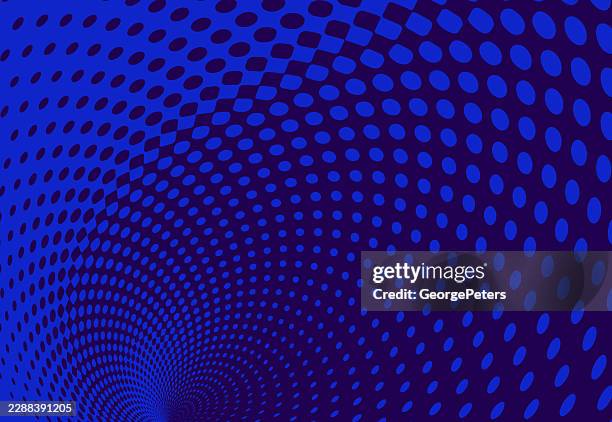 halftone pattern tunnel abstract backgrounds - vortex tunnel stock illustrations