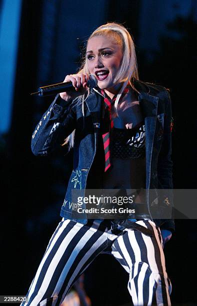 No Doubt lead singer Gwen Stefani performs during the Music Midtown 2002 in Atlanta, Georgia. 5/5/02 Photo by Scott Gries/ImageDirect