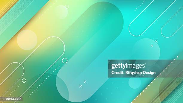 abstract geometric shape pattern vector illustration with vibrant color gradient, bauhaus retro style grid line art for modern poster background, brochure cover, wallpaper decor, and web banner - mural stock illustrations