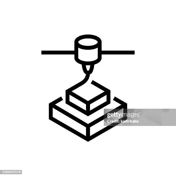rapid prototyping line icon - rapid prototyping stock illustrations
