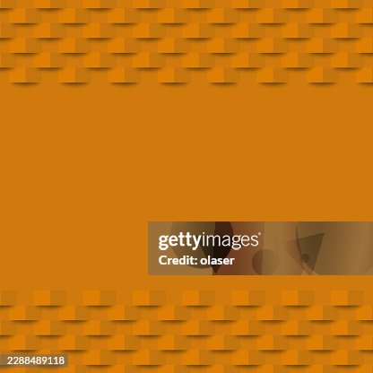 Orange textured background with repeating raised rectangular tiles along the top and bottom edges, framing a large smooth central area with warm lighting and subtle shadow depth. Orange textured background with repeating raised rectangular tiles along the top and bottom edges, framing a large smooth central area with warm lighting and subtle shadow depth.