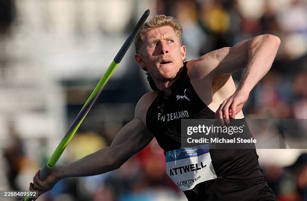 Max Attwell of Team New Zealand competes in the Men's Decathlon Javelin Throw during the Athletics on day eight of the Glasgow 2026 Commonwealth...