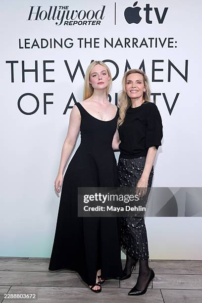 Elle Fanning and Michelle Pfeiffer attend THR x Apple TV - Leading The Narrative: Women Of Apple TV at Spago on August 02, 2026 in Beverly Hills,...