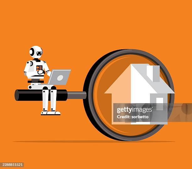 home search - ai robot - building robots stock illustrations