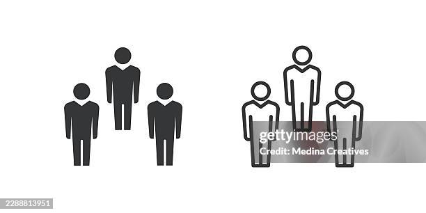 team icons. glyph solid and line series icon. - organization chart collaborative stock illustrations