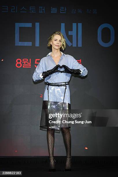Charlize Theron attends the press conference before the Universal Pictures THE ODYSSEY Seoul Premiere, on August 3, 2026 in Seoul, South Korea.