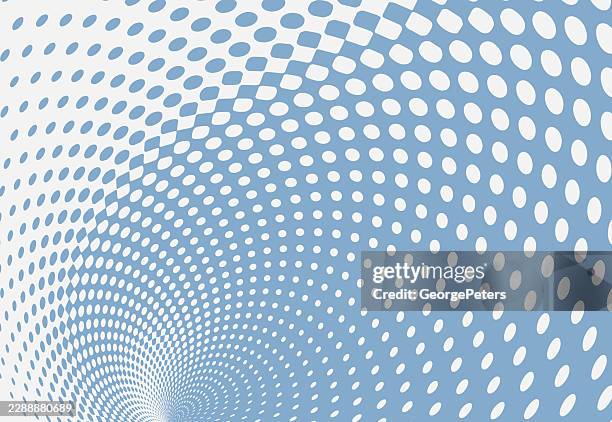 halftone pattern tunnel abstract backgrounds - vortex tunnel stock illustrations