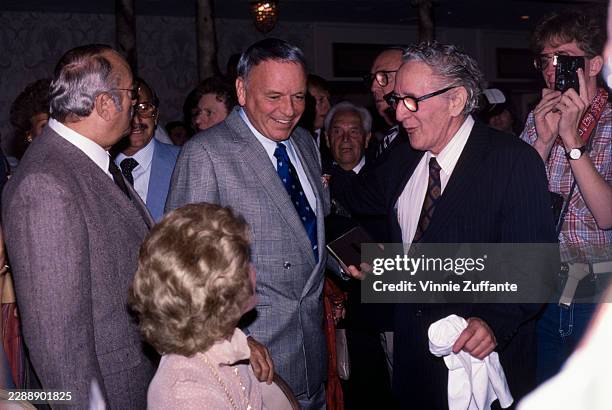 American singer and actor Frank Sinatra attending the 6th Annual National Broadcasters Hall of Fame Awards at the New York Hilton Hotel, New York,...