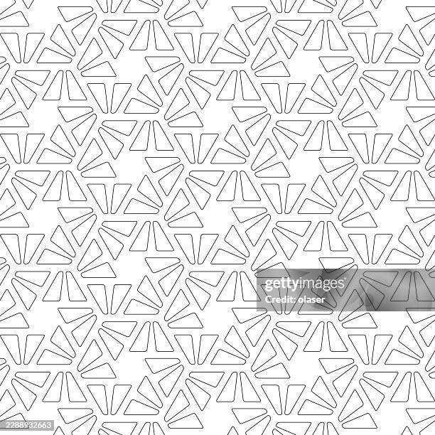 repeating arrangement of thin outlined triangular and wedge-like shapes in light gray on a white background, creating a clean geometric pattern with subtle rhythmic spacing. - subtle gray background stock illustrations