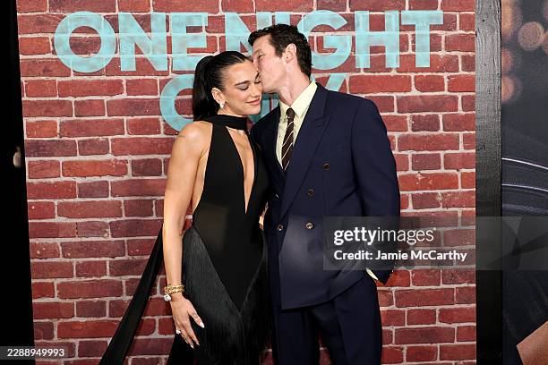 Dua Lipa and Callum Turner attend the "One Night Only" New York Premiere at SVA Theater on August 03, 2026 in New York City.