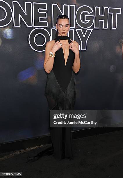 Dua Lipa attends the "One Night Only" New York Premiere at SVA Theater on August 03, 2026 in New York City.