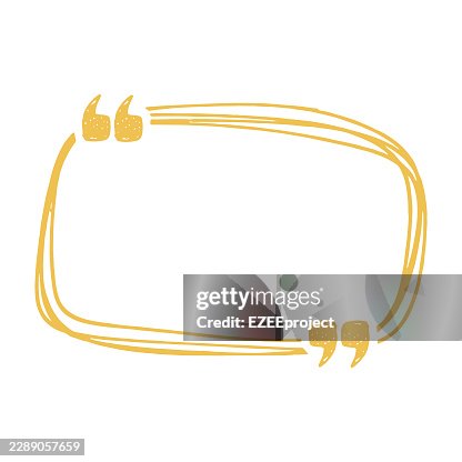 Quotation Marks Speech Bubble Frame. Hand Drawn Quote Bubble Frame Doodle. Doodle Quote Text Box Frame Quotation Marks Speech Bubble Frame. Hand Drawn Quote Bubble Frame Doodle. Doodle Quote Text Box Frame