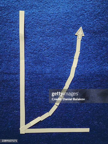 rising graph arrow showing growth & increasing progress concept - high net worth stock illustrations