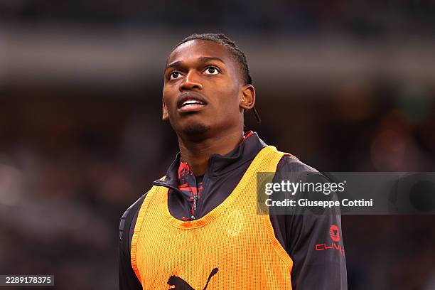 Rafael Leao of AC Milan in action during the pre-season match between AC Milan and FC Internazionale at Optus Stadium on August 05, 2026 in Perth,...