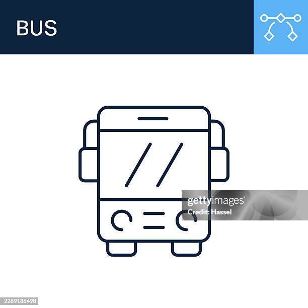 bus line icon - front windshield stock illustrations