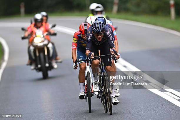 Sjoerd Bax of Netherlands and Team Pinarello Q36.5 Pro Cycling competes in the breakaway during the 83rd Tour de Pologne 2026, Stage 3 a 193.5km...