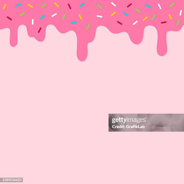 sugary cream drip and cake decorations texture - sugar syrup stock illustrations