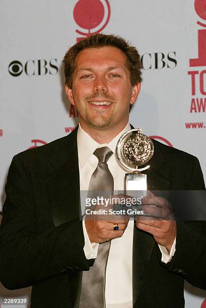 Doug Besterman in the pressroom for the 56th Annual Tony Awards at the Rainbow Room, New York City. June 2, 2002. Photo By Scott Gries/ImageDirect