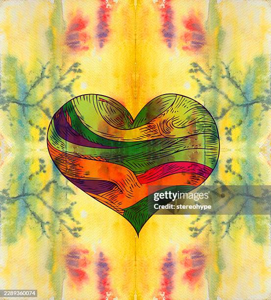 wounded heart - split up work stock illustrations