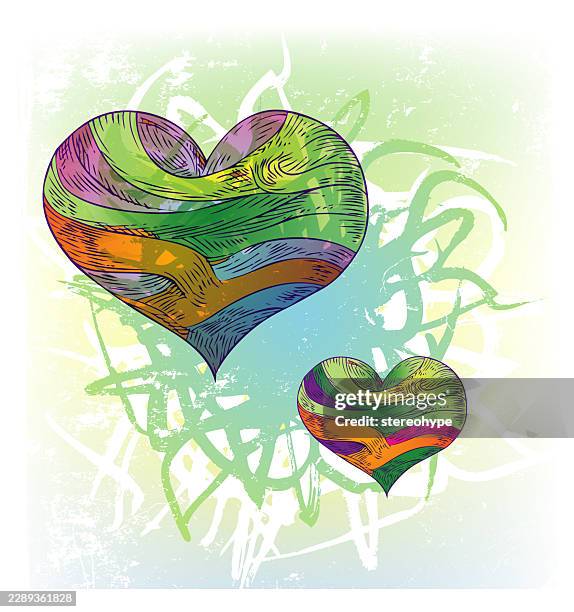 wounded heart - graphite stock illustrations